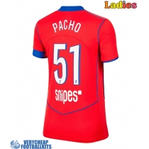 Paris Saint-Germain Willian Pacho #51 Replica Third Shirt Ladies 2025-26 Short Sleeve